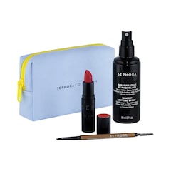 Favoritos de Maquilhagem - Spray fixador + Lápis de sobrancelha + Batom, Sephora Collection